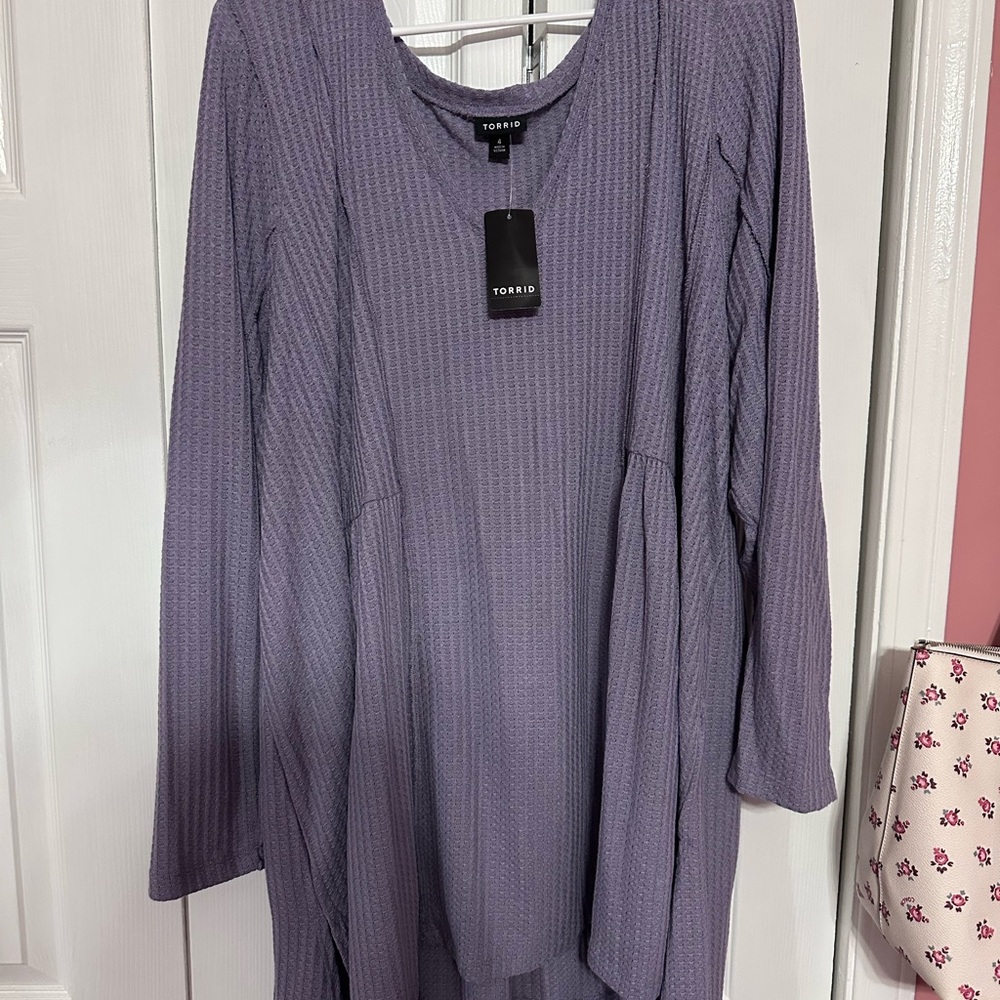 Torrid Purple Long Sleeve Top NWT